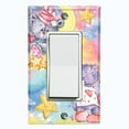 thumbnail image 1 of Metal Light Switch Wall Plate Outlet Cover (2 Teddy Bears Reading Flower Hearts Pink - Single Rocker), 1 of 2