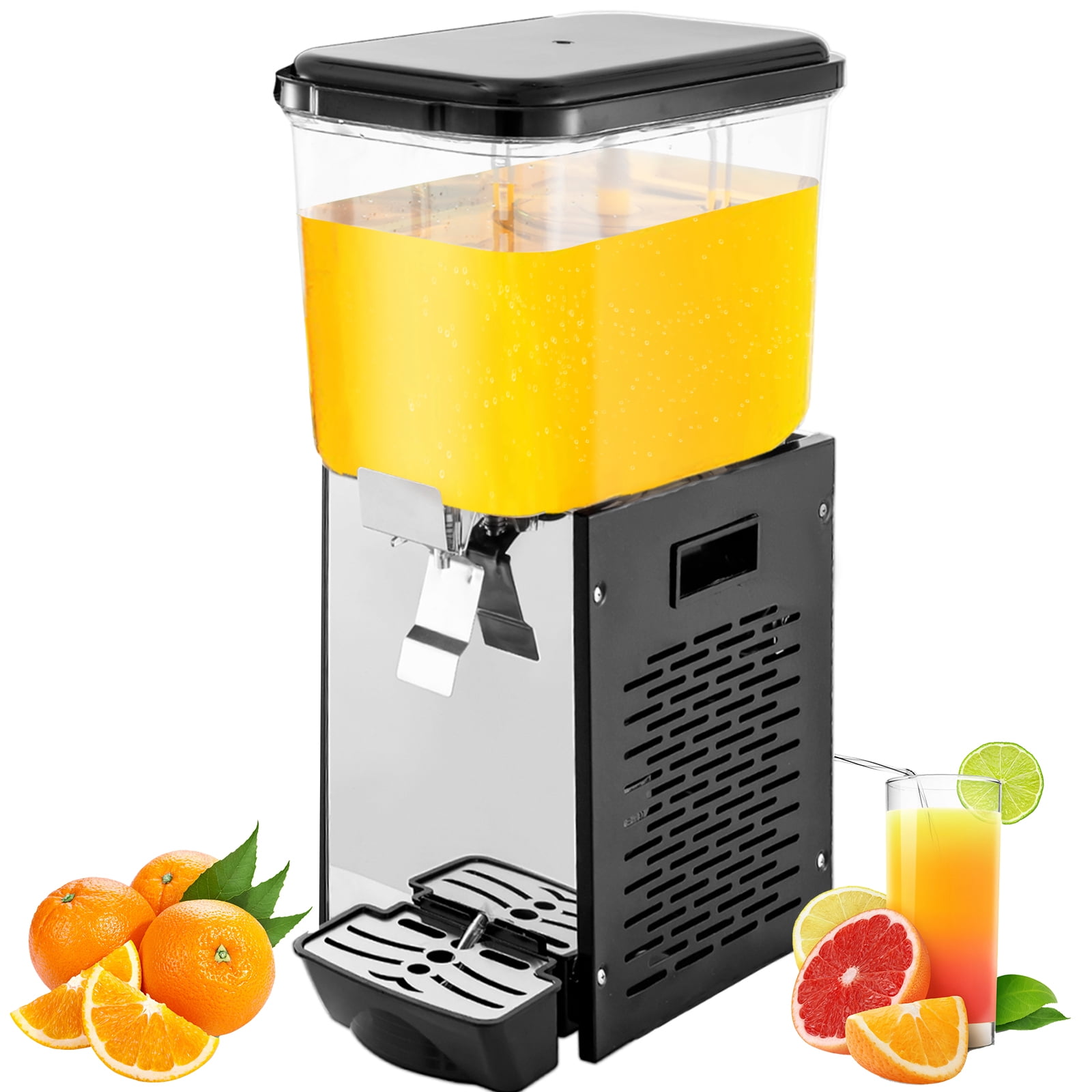 VEVOR Double Juice Dispenser Lemonade Cold Drink Cooler Machine 18L