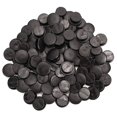 thumbnail image 1 of 500 unidades de botones negros de 10mm, para paneles traseros, decoraciones de zapatos para niños y #39 Afortunado Sencillez, 1 of 1