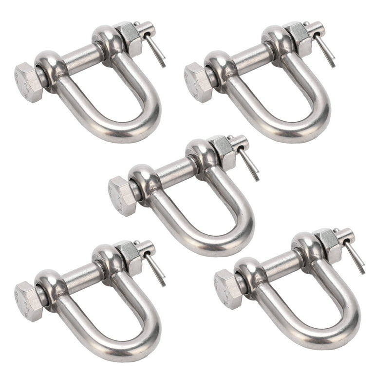 4pcs Shackle Screw Rings D-ring D Type Screw Pin Joint Connect 