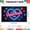 1A, variant on Neon Happy Valentine's Day Banner Heart Pattern Valentine's Day Backdrop Colorful Neon Romantic Display for Couple Gathering Indoor Party Romantic Dinner