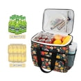thumbnail image 2 of FORMRS Insulated Cooler Bag 24 Cans Capacity Soft Leakproof Lunch Box with Side Pockets, Vibrant Flowers, 2 of 7