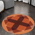 thumbnail image 6 of Brown Tufted wool rug 5x5, for Kid room, Living room, Tufted carpet, Geometric rugs., 6 of 6