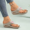 thumbnail image 7 of Bkhluea Women Floral Embroidered Thong Sandals Open Toe Comfortable Footwear For Beach Travel Daily Casual Outdoor Activities, 7 of 7