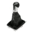 thumbnail image 1 of Perilla de cambio manual de 6 velocidades Unique Bargains con cubierta, palanca de cambio para VW Golf MK7 GTI GTD 2013-2018, plástico, cuero sintético, negro, blanco, 1 Pc, 1 of 6