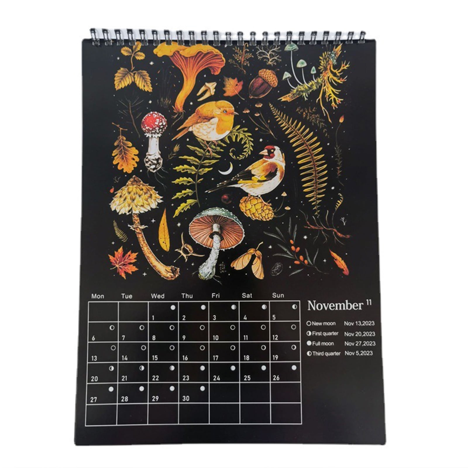 Dark forest lunar calendar 2023 wall calendar monthly colorful wall 