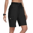 thumbnail image 4 of Leesechin Women's Hiking Cargo Shorts Quick Dry Lightweight Summer Shorts for Women Travel Outdoor with Zipper Pockets, 4 of 8