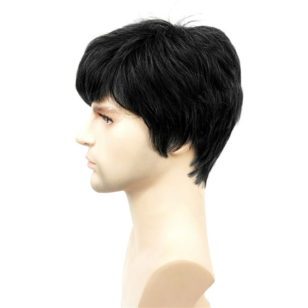 Mens short best sale hair costume wig