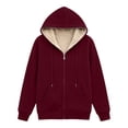thumbnail image 6 of Mifsaly Womens Sherpa Fleece Lined Jackets Full Zip Hoodies Fall Winter Thermal Daily Going Out Athletic Casual Outfits with Pockets, 6 of 6