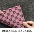 thumbnail image 6 of Pink Brown Heart Checkered Pattern Door Rugs,Washable Non Slip Door Mats Indoor,Decorative Door Mats,Entry Mat Indoor for Entrance,Bedroom,Kitchen,Bathroom,17"x30", 6 of 6
