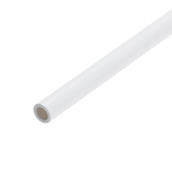 Rigid Round Pipe 4mm ID 6mm OD 9" Length White High Impact for Water Pipe, Crafts, Cable Sleeves