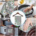 thumbnail image 3 of Spring Floral Kitchen Towels Set of 3, Water Absorbent Dish Towel, Daisy Eucalyptus Leaves Black White Plaid Decorative Hand Towels - Quick Drying Cloth for Cooking Baking, 18x28 Inch, 3 of 8