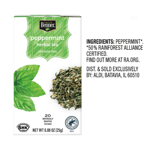 Benner Variety Herbal Tea Bags 60 Count Ginger Turmeric, Peppermint and Chamomile