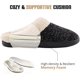 thumbnail image 3 of Hombre Gemütliche Memory Foam Hausschuhe mit flauschigem Plüsch wollähnlichem Futter, Slip-on Clog Hausschuhe mit rutschfester Gummisohle, 3 of 6