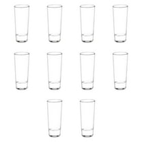 Cordial Shooter Shot Glasses 2 oz. Set of 10, Bulk Pack - Great for Birthdays, Parties, Indoor & Outdoor Events - Clear