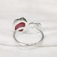thumbnail image 5 of Natural Ruby Ring, Rough Ruby Adjustable Ring, July Birthstone, Heart Stone Ring, 925 Sterling Silver, Womens Ring, Christmas, Thanksgiving, Handmade, Statement Jewelry, Raw Gemstone Jewelry, 5 of 5