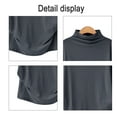 thumbnail image 3 of Blusa elegante de manga corta con cuello falso y lazo en la espalda para mujer, 3 of 6