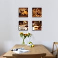 thumbnail image 3 of Kitchen Canvas Art Coffee Bean Coffee Cup Canvas Prints Coffee Wall Decor-4 Panels Framed Ready To Hang Coffee Image-Table Dining Room Canvas Wall Art Contemporary Pictures for Dining Home Decoration, 3 of 6