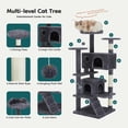 thumbnail image 3 of Torre para Gatos de Interior DUMOS de 54 Pulgadas para Gatos Grandes Azul Marino, 3 of 7