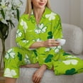 thumbnail image 6 of Haiem St Patrick's Day7 Pattern Women’s Long-sleeve Sleepwear,Sleepwear Set,2-piece Loungewear Set,Soft PJs Comfy Nightwear with Pockets-Medium, 6 of 7