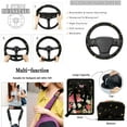 thumbnail image 5 of Yuyamidu Mushroom Car Seat Cover Set of 15 Daisy Steering Wheel Cover Seat Belt Covers Trash Bag Air Vent Holder Rear View Mirror Cover Cup Coasters Key Chain Auto Interior Accessories, 5 of 7