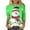 Green, variant on GERsome Womens Christmas Tops Women's Cute Xmas Snowman Shirts Funny Graphic 3/4 Length Sleeve Tops Round Neck Shirt Basic Ladies Clothing Size L