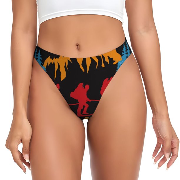 Balery Not All Who Wander Are Lost Hiking Tangas de Algodón para Mujer con Estampado – Ropa Interior Sexy, Transpirable, G-string-X-Large