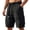 Black, variant on Mens Quick Dry Cargo Shorts Relaxed Fit with Zipper Pockets - Lightweight Outdoor Hiking Shorts with Belt, Army Green,Size M