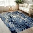 thumbnail image 1 of Gaderth 8x10 Large Area Rug for Living Room Bedroom, Modern Abstract Striped Rug with Stain Resistant Non Slip, Washable Faux Wool Low Pile Carpet for Dining Room Dorm Nursery Office, 1 of 7