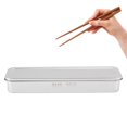 thumbnail image 1 of Chopstick Storage Box Stainless Steel Cutlery Tray Holder Kitchen Chop Spoon Fork Storage Box With Lid Dropper, 1 of 8