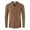 Brown Long Sleeve T-Shirt, variant on YLSDY Men's Waffle Knit Long Sleeve T-Shirt Henley Button Up Top Thermal Shirts Blue XL