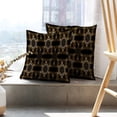 thumbnail image 6 of LALILO Throw Pillow Covers Golden Black Gold Black Floral Ornament Cushion Cover 18" x 18", 1568 Pack, 6 of 6