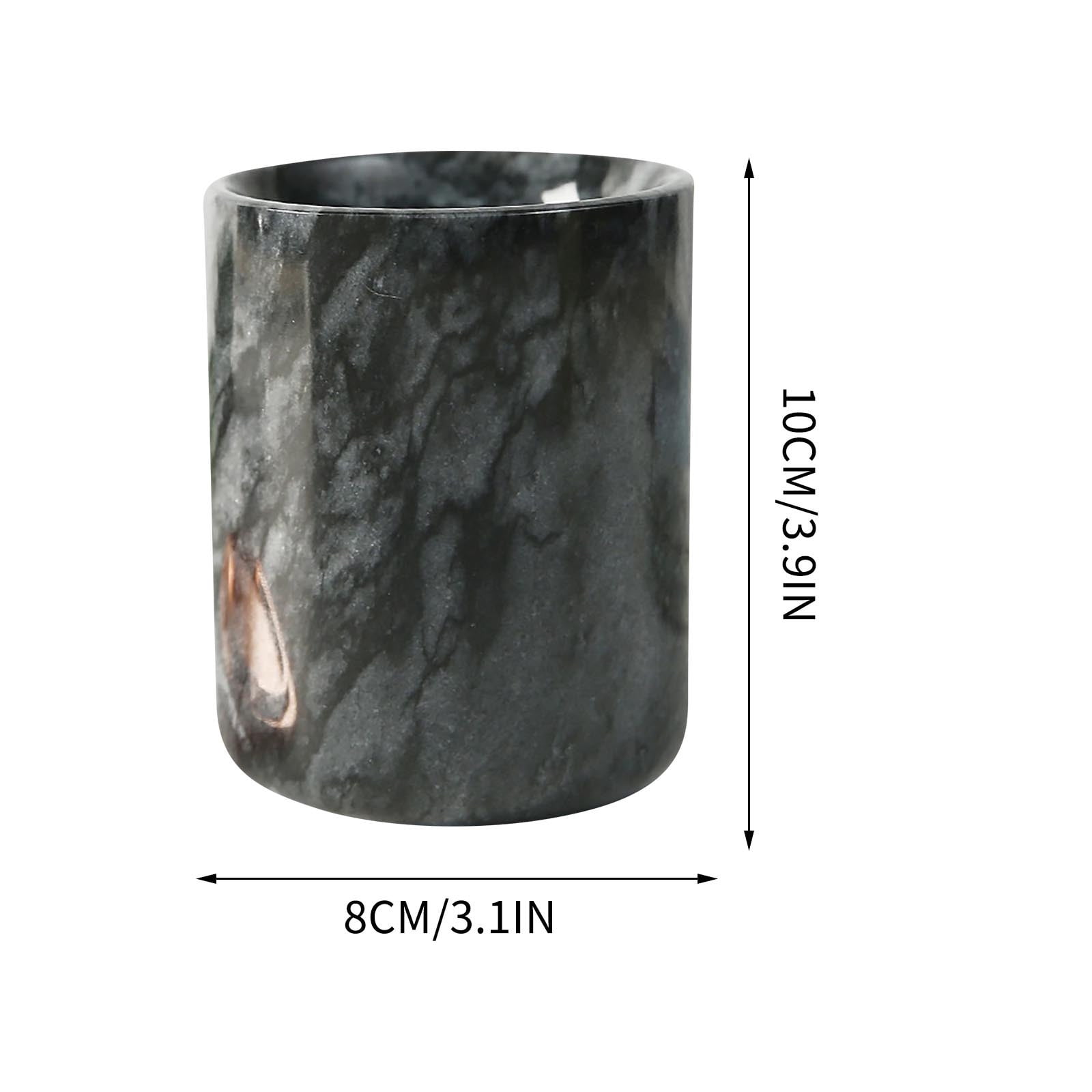 Natural Marble Nordic Ins Candle Holder, Luxury Decorative Tealight Candle Cup, Multi-Purpose Home Decor Jar for Vanity, Bathroom Shelf, Housewarming & Holiday Gift