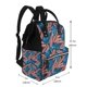 thumbnail image 2 of Fotbe Tropical Leaves Mochila Maternidad - Lona de Sarga Impermeable, Mochila de Pañales de Gran Capacidad con Múltiples Bolsillos y Correas Ajustables, 2 of 6