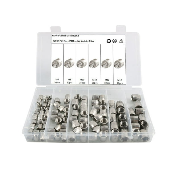 Kenally 100 unids/caja tuerca de coche de acero inoxidable Universal vehículo camión tornillos Kits Auto modificado repuestos accesorios Vehículos, repuestos y accesorios Mis