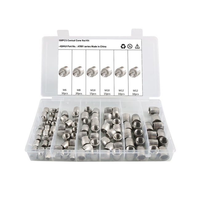 Scienceny Unids/caja 100, tuerca de coche de acero inoxidable, Kits de tornillos universales para vehículos y camiones, repuestos para Vehículos, repuestos y accesorios Mis