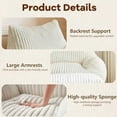 thumbnail image 3 of Timbernest Accent Chair with Ottoman, Boneless Lounge Chair with Ottoman, Cozy Corduroy Recliner for Small Spaces, Beige, 3 of 6