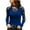 Blue, variant on Lindreshi Long Sleeve Shirts for Women Women's Sexy Long Sleeve Solid Color Hollow Out Lace Patchwork Tops Blouse T-Shirt