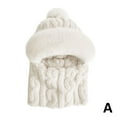 thumbnail image 5 of One Piece Thermal Knitted Hats Neck Warm Cycling Windproof Plush Fluffy Beani, 5 of 7