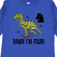 thumbnail image 4 of Inktastic 4th Birthday Party Dinosaur 4 Year Old Boys Long Sleeve Toddler T-Shirt, 4 of 5