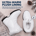 thumbnail image 5 of Stepedia Women's Waterproof Winter Snow Boots Warm Faux Fur Lined Mid-Calf Booties for Women, White, 5 of 10