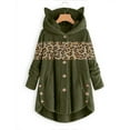 thumbnail image 1 of Puntoco Mujer Botón Felpa Tops Con Capucha Cárdigan Suelto Leopardo Patchwork Abrigo Chaqueta Liquidación Puntoco Puntoco-4266, 1 of 5
