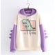 thumbnail image 2 of Sudadera de dinosaurio para mujer, camisetas de empalme de manga larga, sudaderas con capucha bonitas de dibujos animados, jersey informal para adolescentes y niñas Fokelyi WMZL-2134-6, 2 of 4