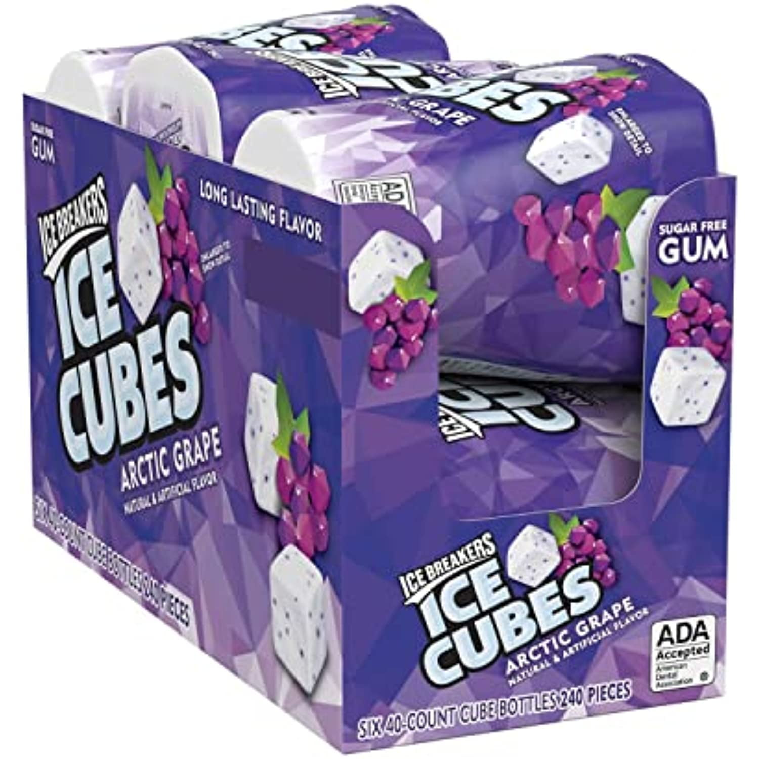 Ice Breakers Ice Cubes Arctic Grape Sugar Free Chewing Gum, Made With