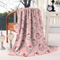 thumbnail image 2 of Pink Cow Strawberry Head Pattern Blanket,Comfortable Soft Lamb Wool Throw Blanket,All Season,Warm Lightweight Blankets for Sofa Bed Couch Living Room Chair,60"x80", 2 of 4