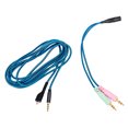 thumbnail image 1 of 2m Nylon Braided Home Audio Cable Gaming Headset For SteelSeries Arctis 3 5 7, 1 of 11