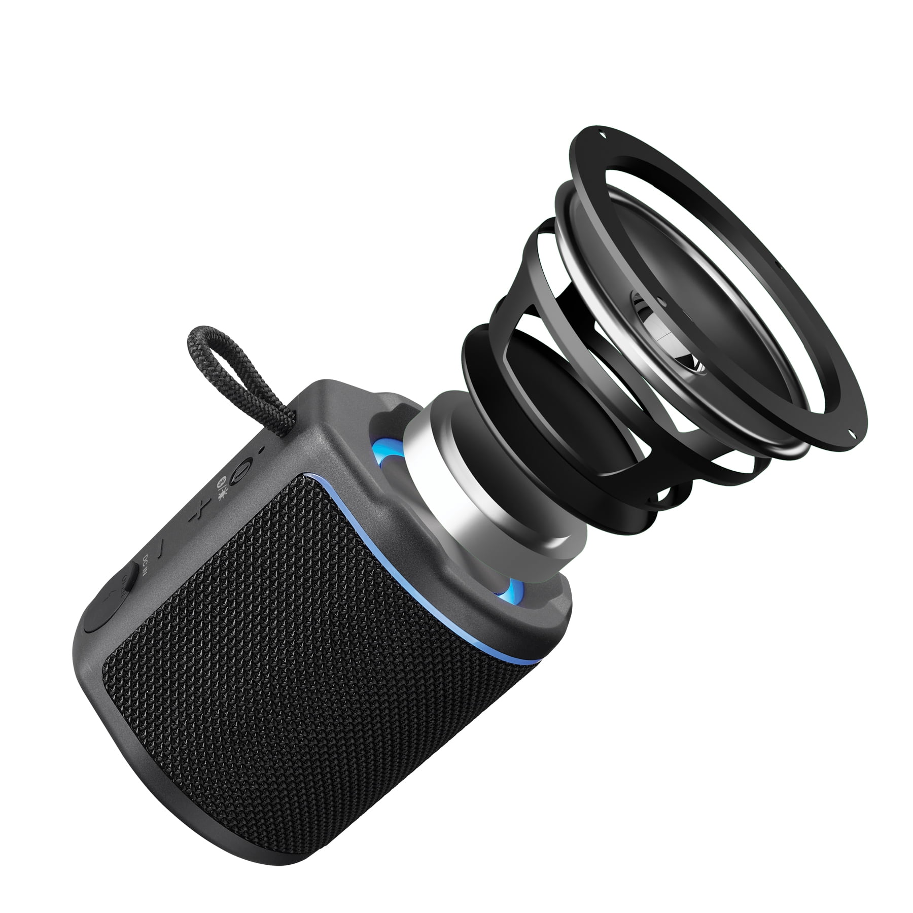 iLive Light Up Wireless Waterproof Portable Speaker, Black, ISBW103B