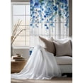 thumbnail image 4 of Sheer Curtains 72 Inches Long, Spring Blue Floral Semi Sheer Curtains Light Filtering Window Treatment, Farmhouse Weeping Floral Leaves Wood Privacy Voile Drapes for Living Room Bedroom 52x72 Inch, 4 of 7