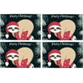 thumbnail image 2 of EREHome Christmas Sloth Placemat Plate Holder Set of 4, Table Mats Protector 12x18 inch, 2 of 5