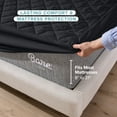 thumbnail image 6 of Bare Home Quilted Mattress Pad - Cooling Mattress Cover - Deep Pocket - Split Head Flex King, Black, 6 of 10